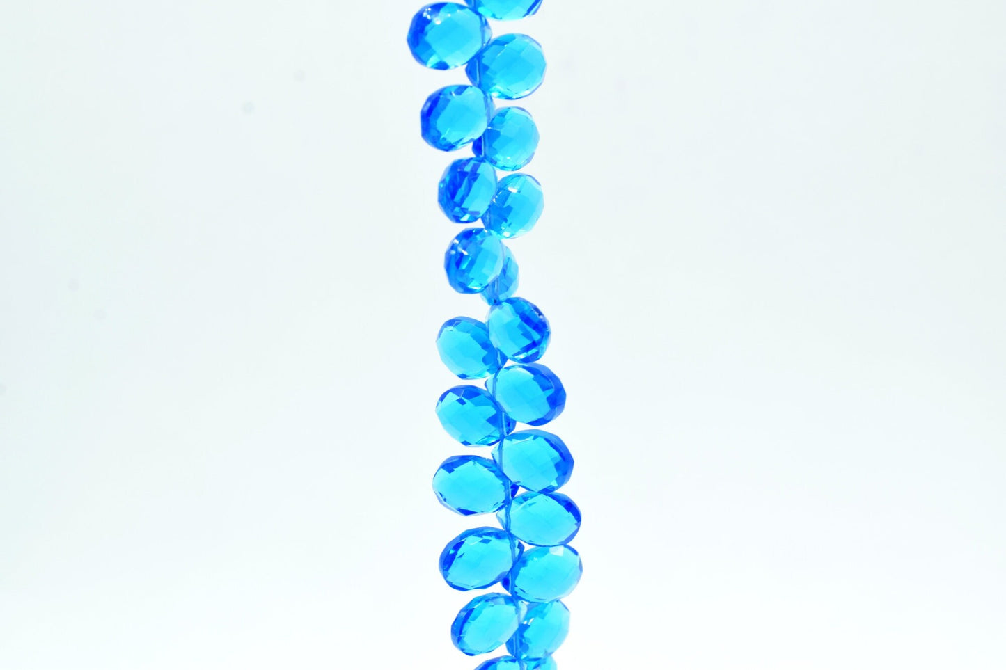 Blue Topaz Faceted Pear Shape Strand,8x12mm Pear Shape Briolettes,Jewelry making pear Shape Beads,Topaz jewelry beads,blue topaz Briolettes