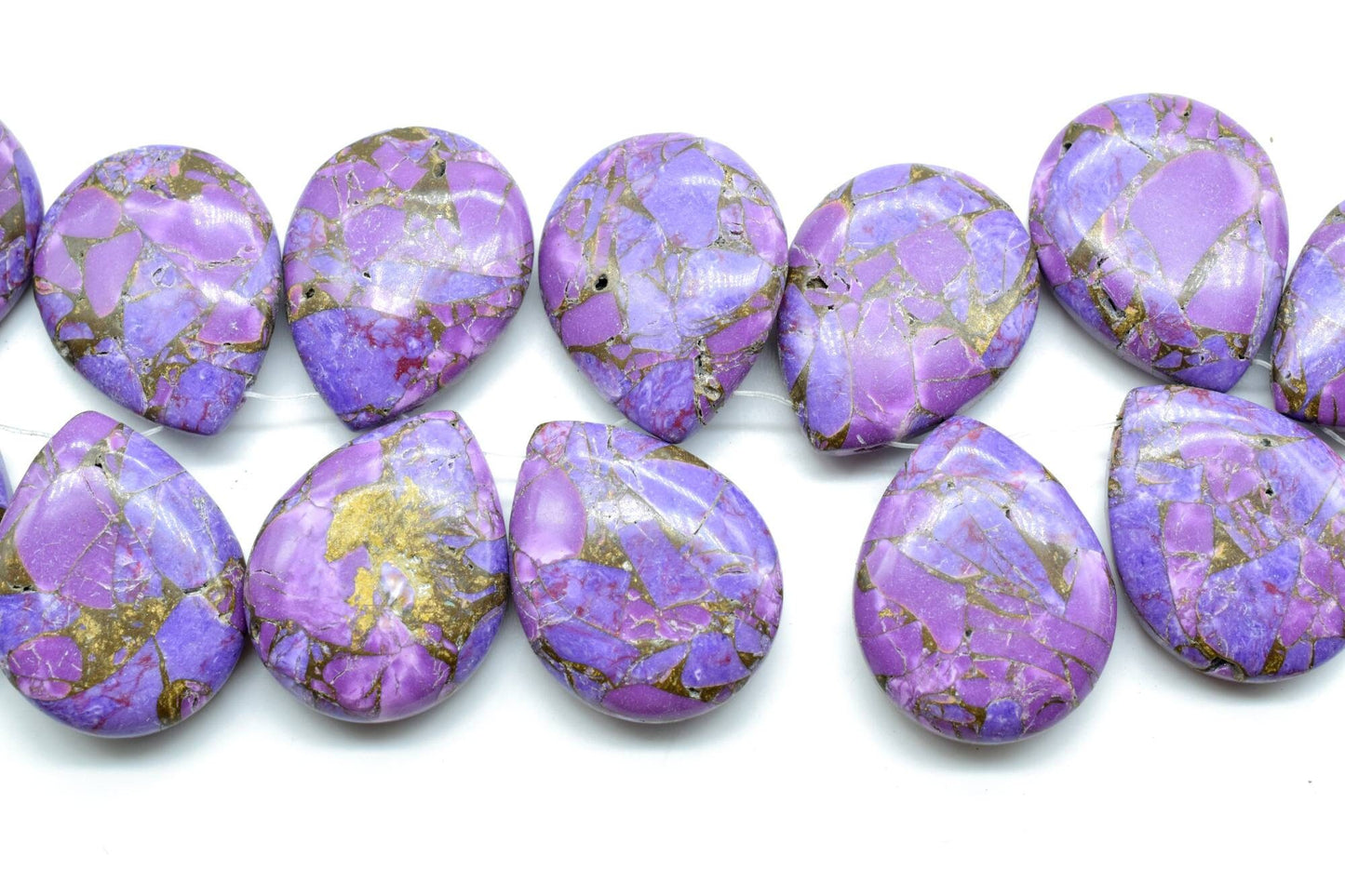 Purple COPPER Turquoise 18x23mm Smooth Pear Shape Briolettes,18x23mm Smooth Plain Pear Shape Briolettes,Calibrated Gemstones,Pear Shape bead