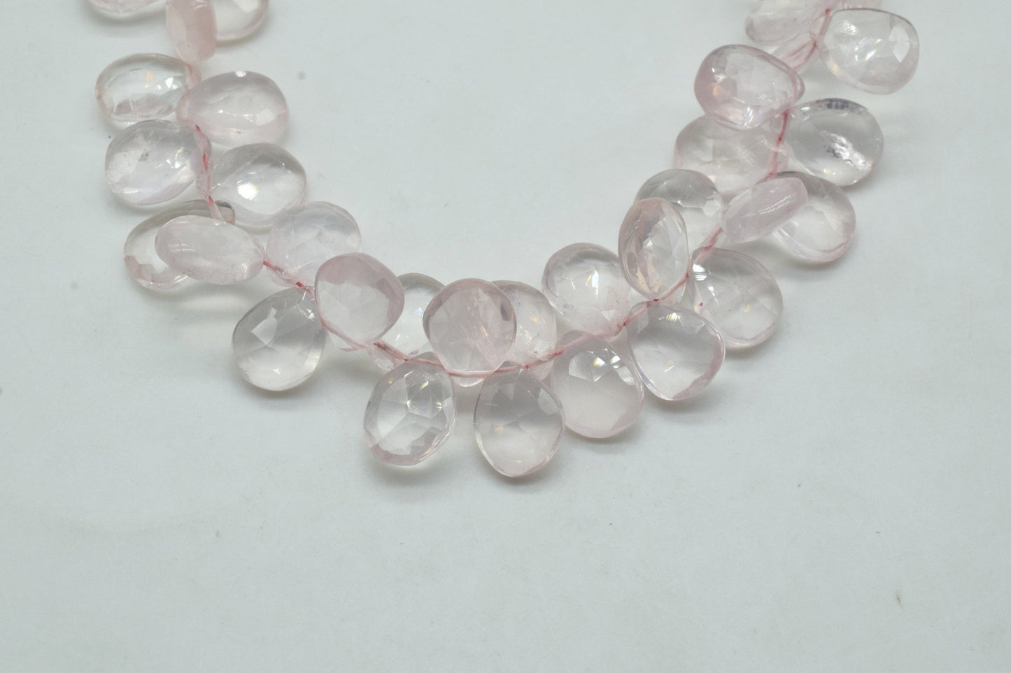 Pink Chalcedony 8x10mm Faceted Pear Briolettes,Rose quartz Faceted Briolettes,Calibrated Gemstone,Chalcedony Pear Briolettes,wholesale beads