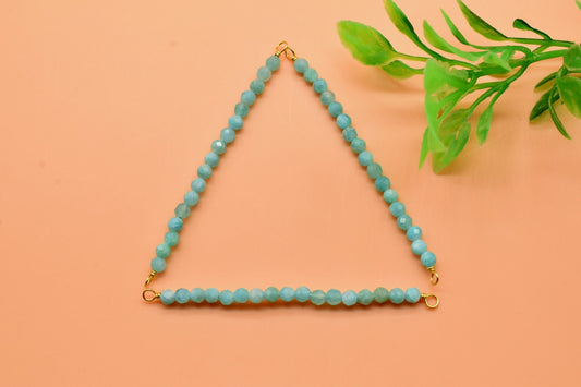 Amazonite Beaded Bar Necklace,Healing Crystal Pendant for Women,Gemstone Bar Pendant,Amazonite Jewelry ,Amazonite Crystal Necklace,mom' Gift