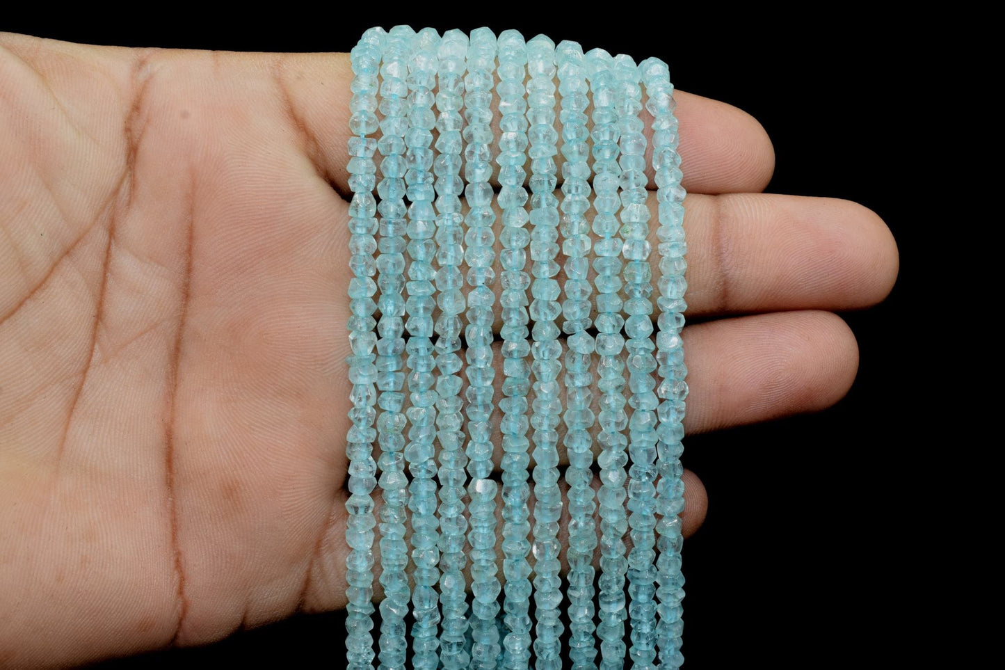 Natural Apatite Faceted Rondelle Beads,Apatite Beads,Apatite Rondelle Beads,Apatite Strand,Beads for Jewelry,Genuine Natural Faceted Strand
