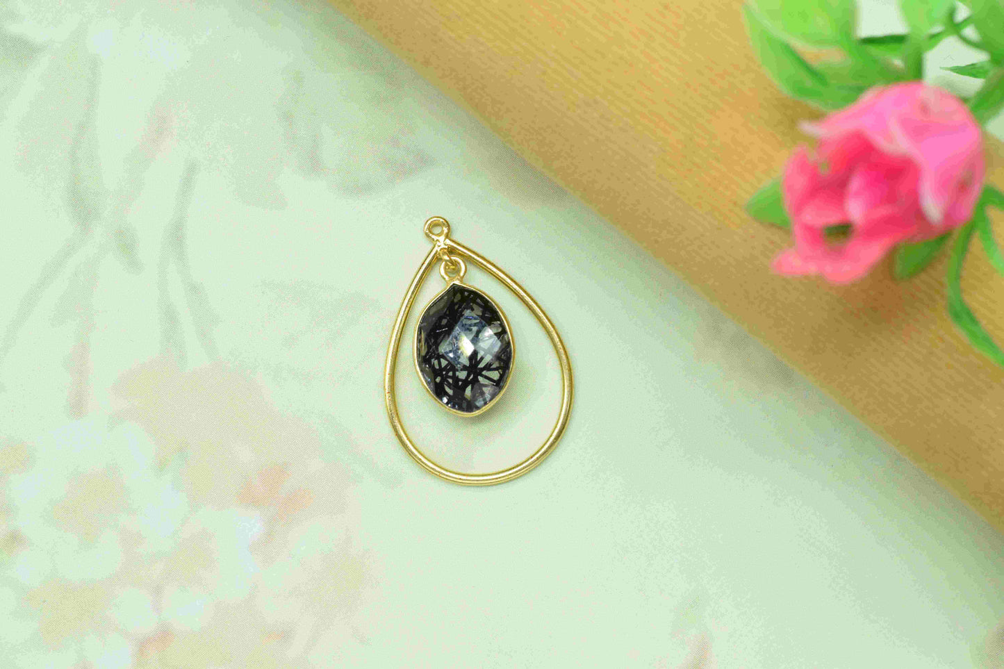 Gemstone Bezel Connectors,Finding Teardrop Pendants,Handmade Components,Beads Pendant Jewelry,Components Dangle Earrings,Station Link Supply