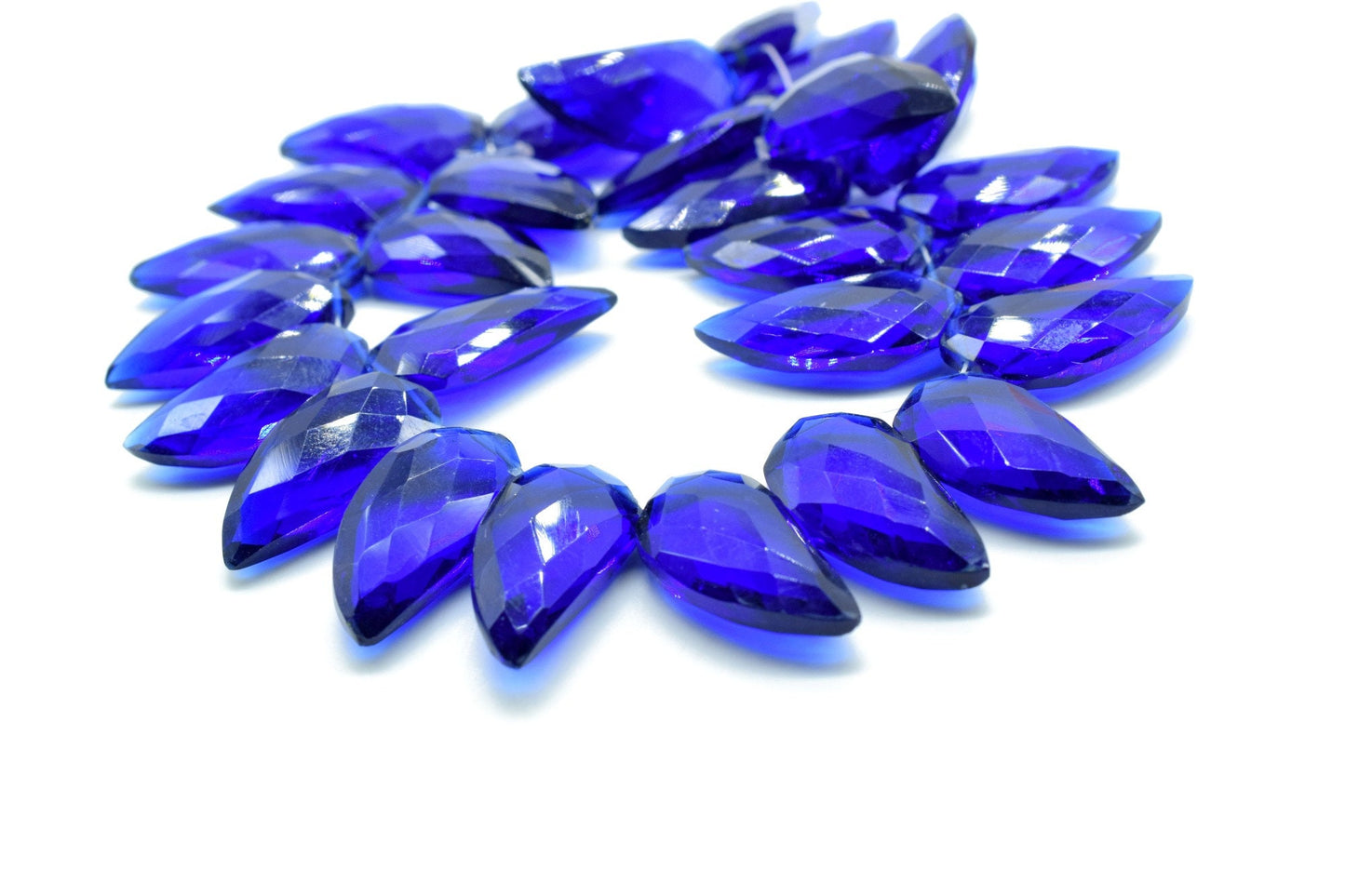 Blue Sapphire 10x20mm Horn shape beads,Shark Tooth Shape faceted beads, jewelry supplies,Sapphire Briolettes,Top Quality Briolettes,