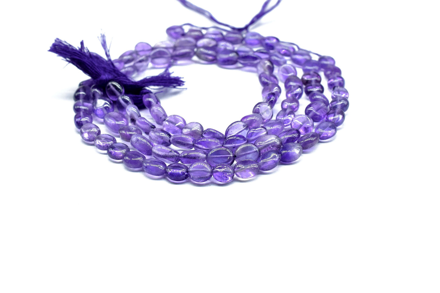 Amethyst Oval Smooth Beads,Amethyst Strands Beads,Gemstone Oval Shape Beads,Handmade Jewelry,Jewelry Making Beads, Amethyst Gemstone Beads