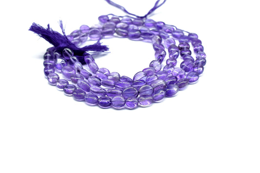Amethyst Oval Smooth Beads,Amethyst Strands Beads,Gemstone Oval Shape Beads,Handmade Jewelry,Jewelry Making Beads, Amethyst Gemstone Beads
