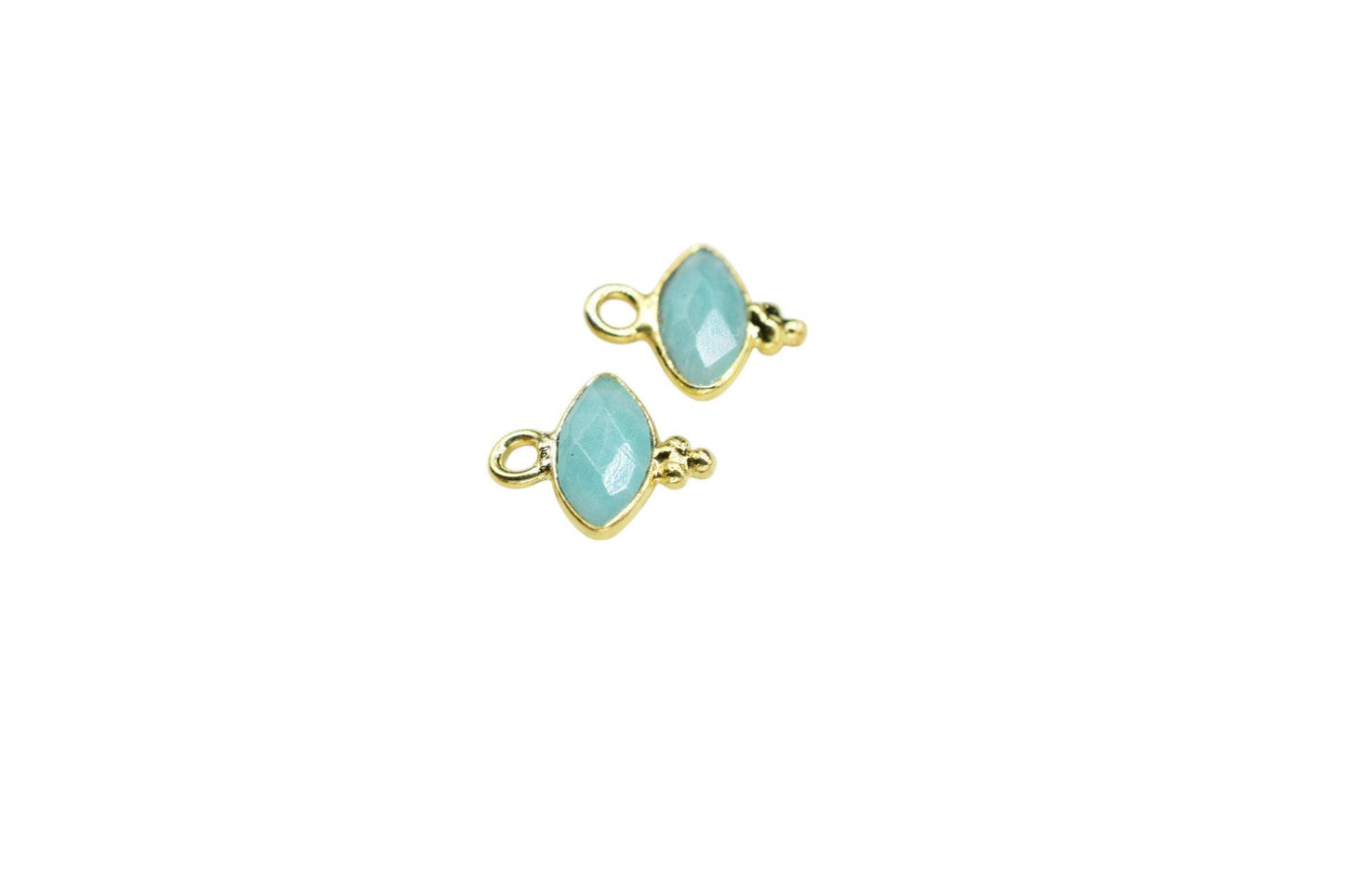 Natural Amazonite Charms Pendant/Marquise Shape Pendant/Handmade Pendant/Tiny Pendant/Necklace Connector jewelry/B'day Gift
