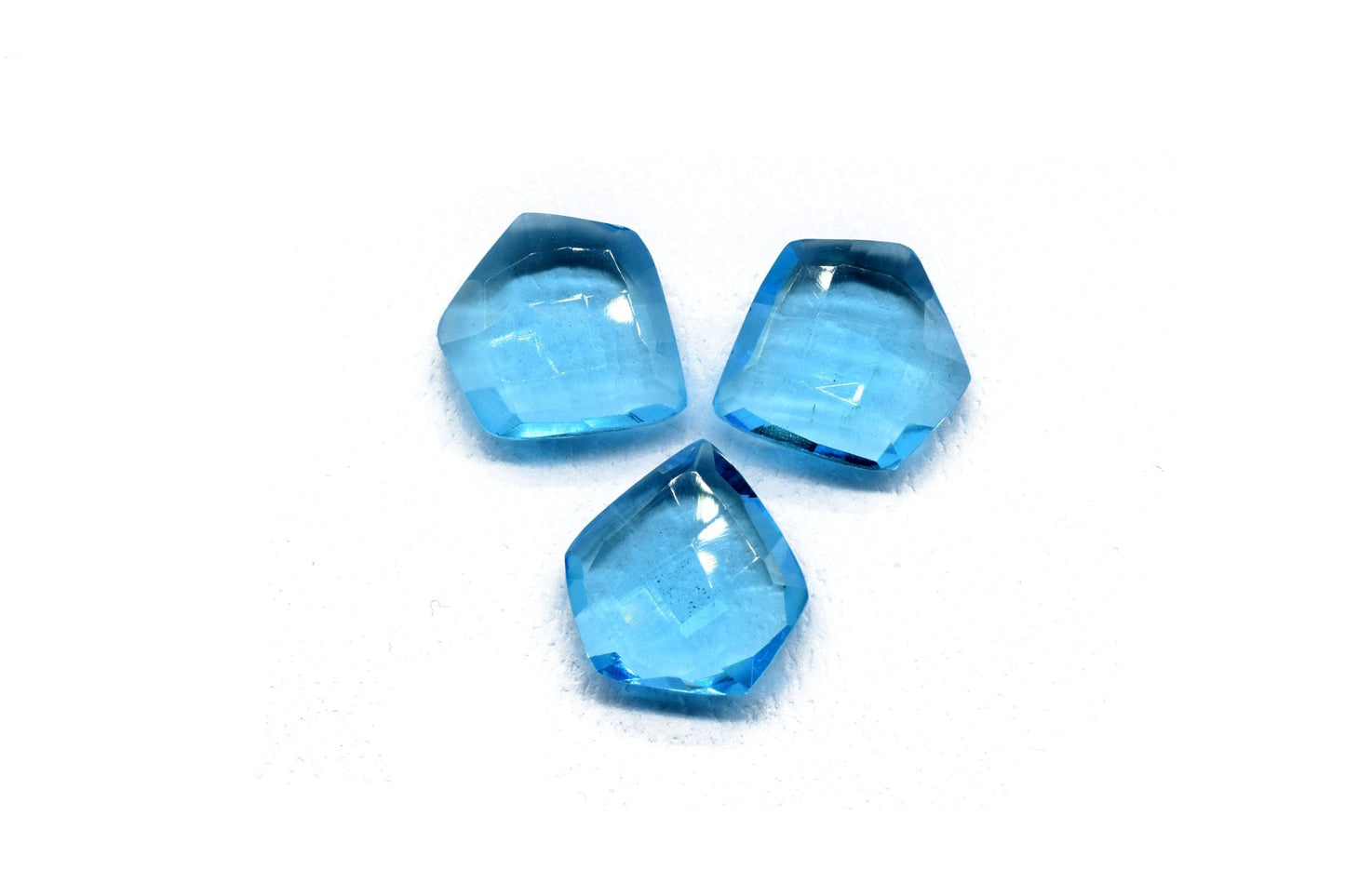 Sky Topaz Fancy Shape Briolettes,15mm Fancy Shape Beads,Designer Briolettes,Hydro Quartz Jewelry Beads,Jewelry Making Beads,Fancy beads