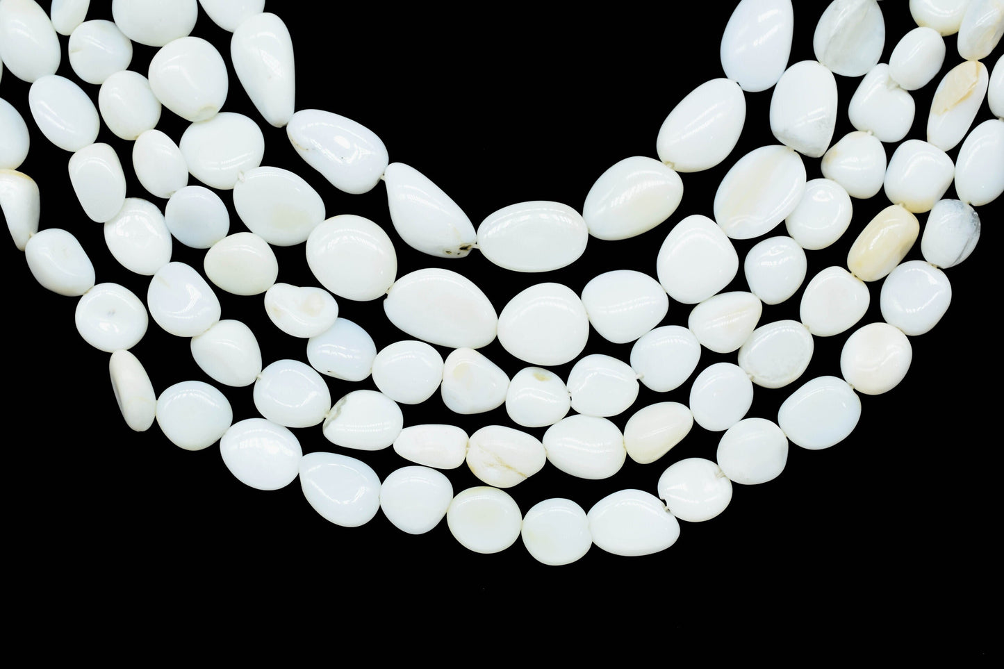 Natural Gemstone Nuggets Beads/Smooth Beads/Jewelry Making Craft/White Opal Nuggets Beads/Handmade Jewelry/Jewelry Component/Gift