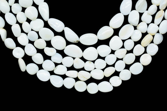 Natural Gemstone Nuggets Beads/Smooth Beads/Jewelry Making Craft/White Opal Nuggets Beads/Handmade Jewelry/Jewelry Component/Gift