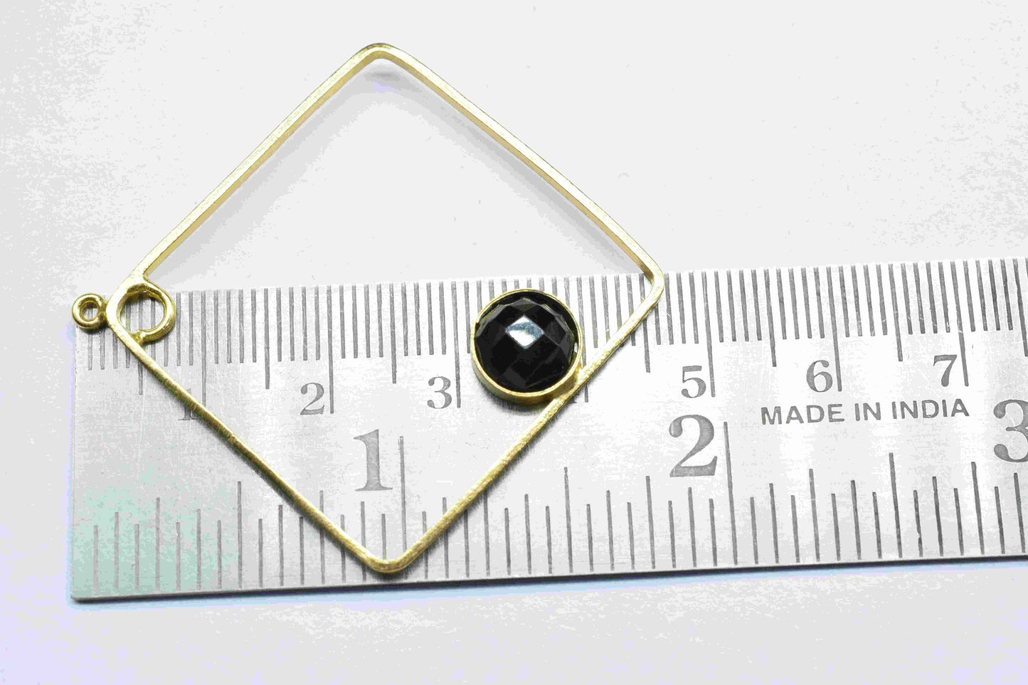 Black Onyx Gemstone Component Earring,32mm Square Shape Earring Connector,Gemstone Component Earring,Finding Necklace Component Jewelry,Gift