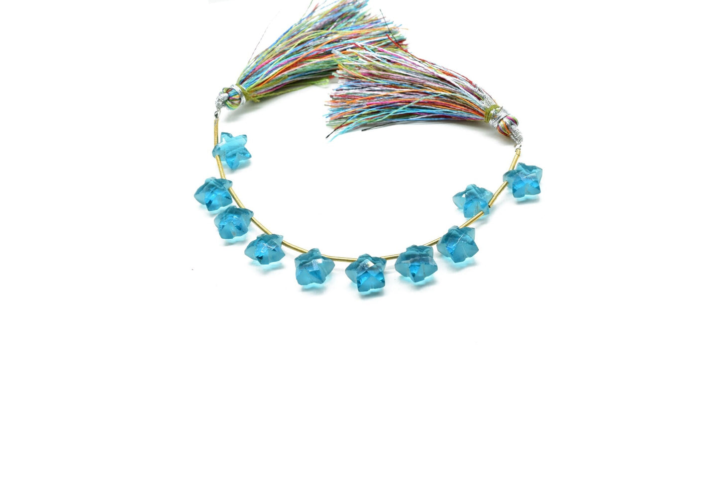 Apatite Faceted 9MM Star Shape Briolette Beads,4 Inch Full Strand Super Fine Quality Beads,Super Finest Quality,Star Shape Briolettes