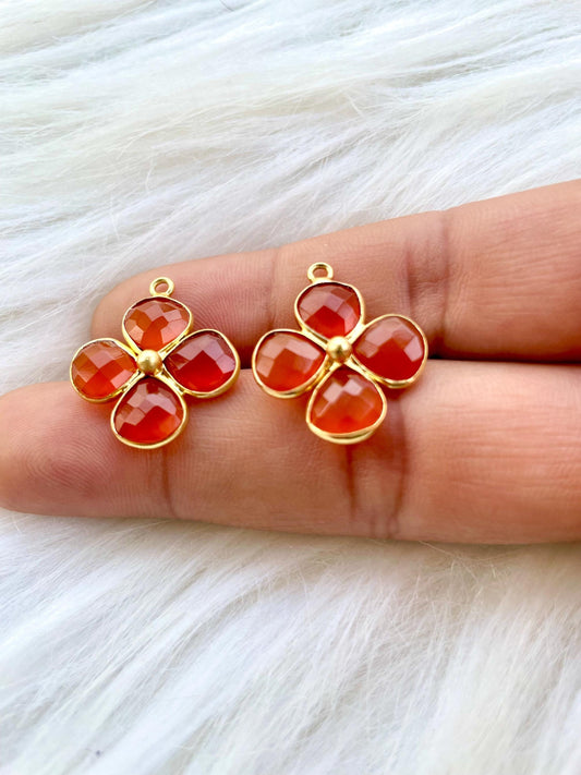 Carnelian Heart Shape Pendant,Gemstone jewelry,Carnelian Heart Shape Bezel Charms,Carnelian Bracelet Charms,Bazel connector,Mom's Gifts,P123