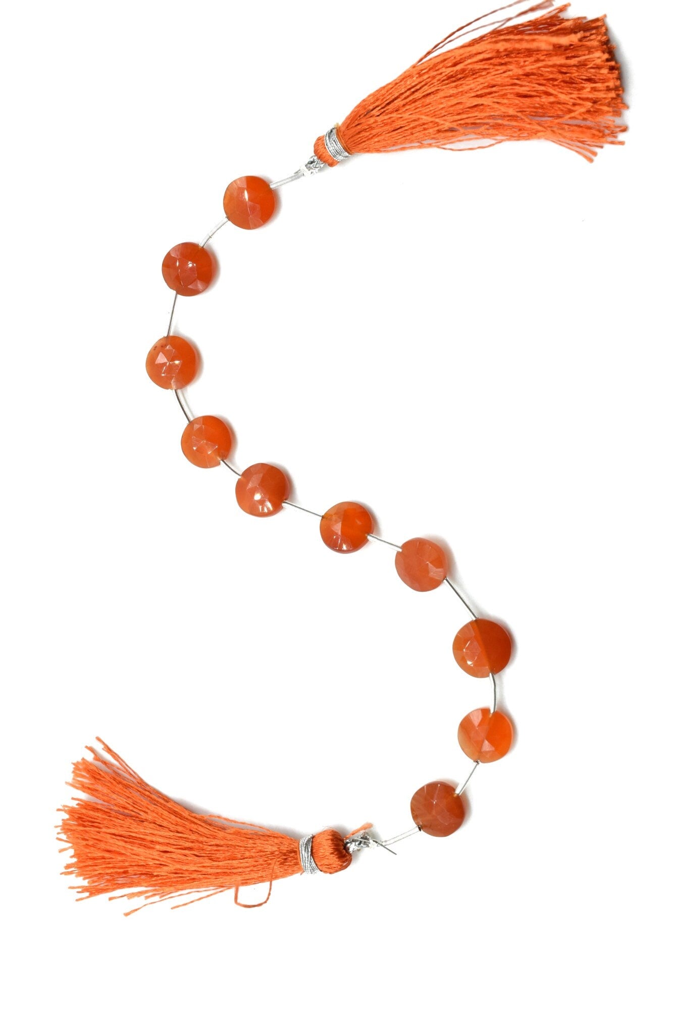 Carnelian 9mm Coin Briolettes,Carnelian Briolettes strand,Jewelry making beads,craft beads,Carnelian Round shape Briolettes,Carnelian beads