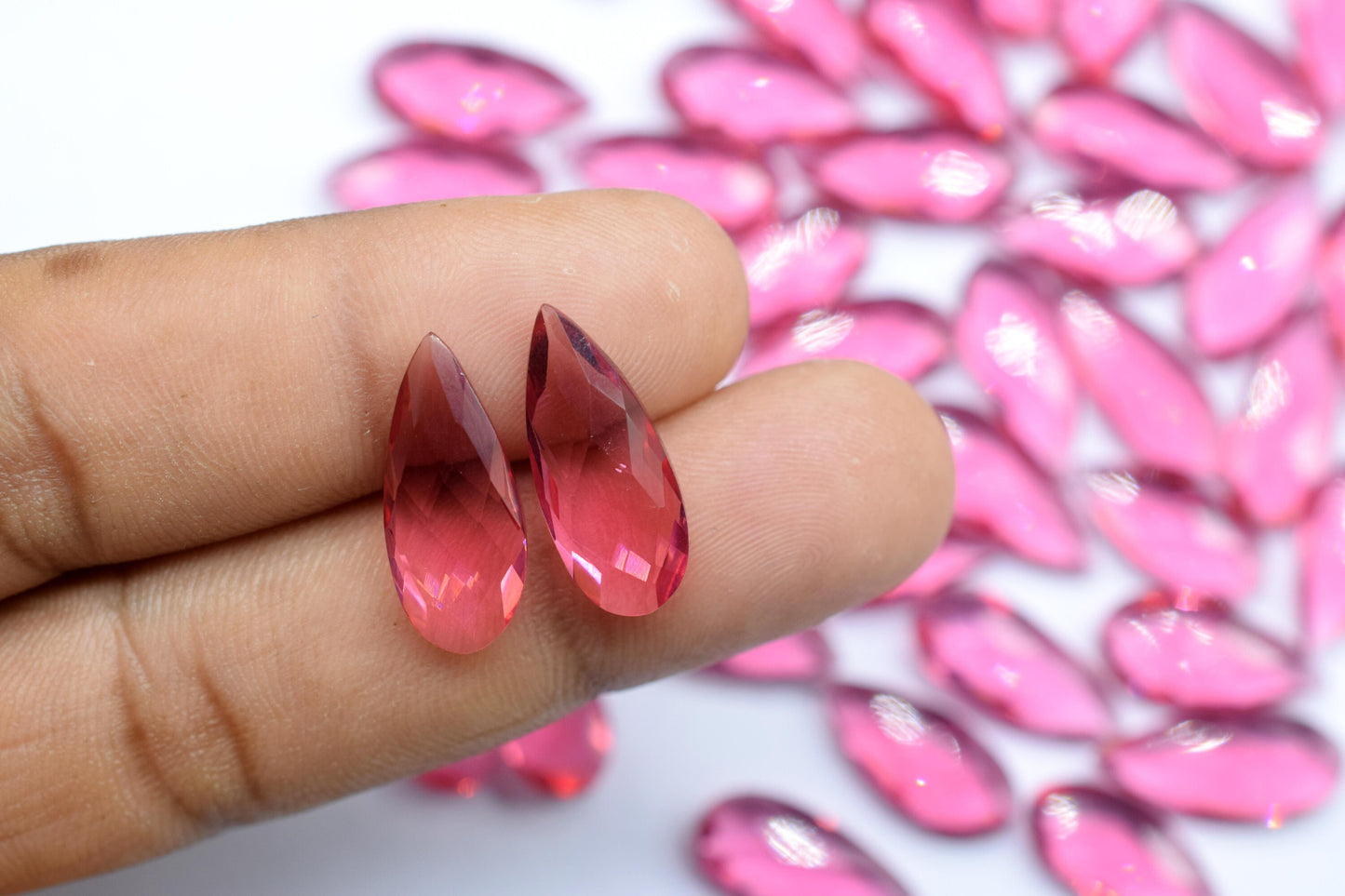 Pink Tourmaline 8X20mm Faceted Teardrop Beads,Tourmaline Faceted  Briolettes,Tourmaline Faceted Beads,jewelry making Bead,Pink Gemstone Bead