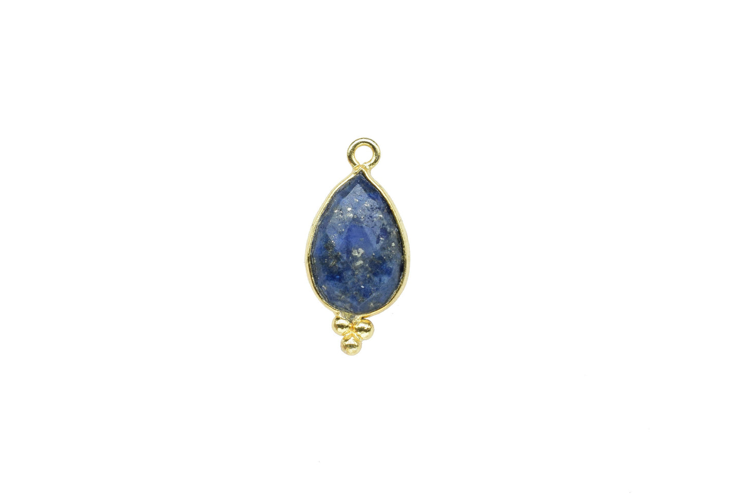 Lapis Lazuli 10x14mm teardrop shape Gold Plated bezel,Lapis pendant Handmade gold charm Jewelry,Lapis single Bail Brass Pendant Jewelry,Gift