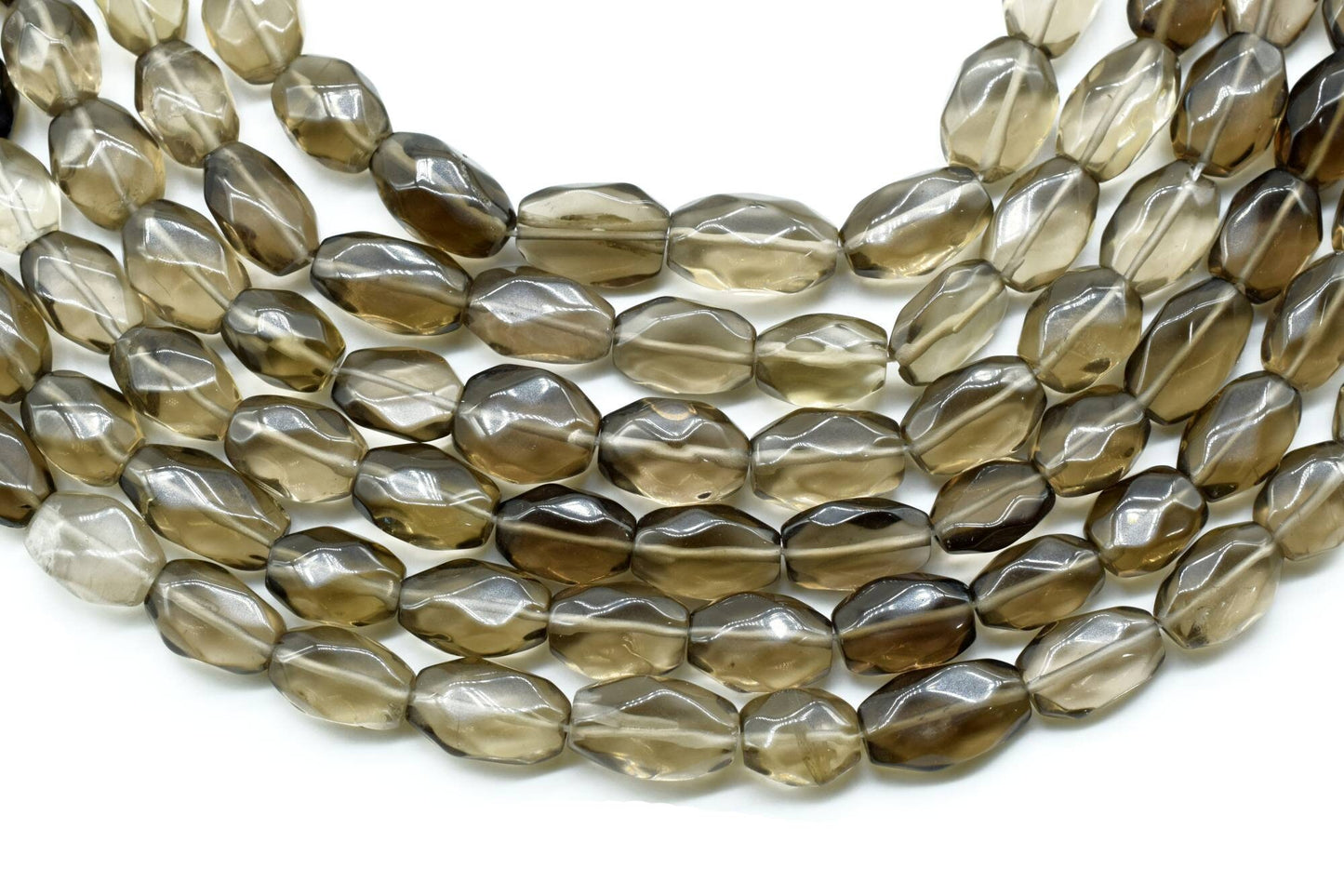 1 Strand Smoky Quartz Oval Beads,Smokey Gemstone Faceted Oval Shape Beads,Jewelry Supplies,Gorgeous Dark Translucent Smoky Quartz Oval Beads