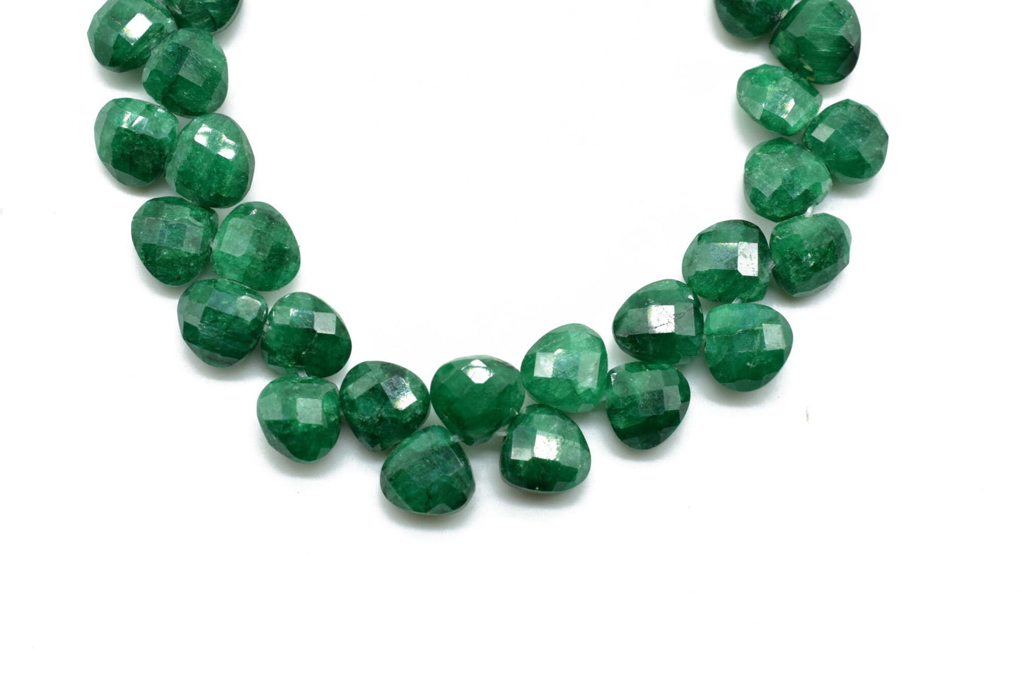 Emerald Heart shape 6mm Briolettes,Jewelry making supplies,craft supplies,Natural Emerald Faceted Heart Shape beads Briolettes,Emerald jewel