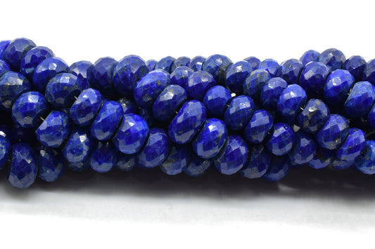 Lapis Lazuli rondelle Beads,8mm to 8.5mm faceted Beads,Dark Blue stone beads,Semi Precious Beads,Lapis Big size bead,fine quality beads,