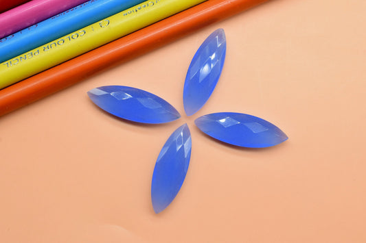 Blue Chalcedony faceted marquise beads,10x30mm marquise briolettes,Spiky beads,jewelry making beads,Gemstone briolettes,fancy gemstones