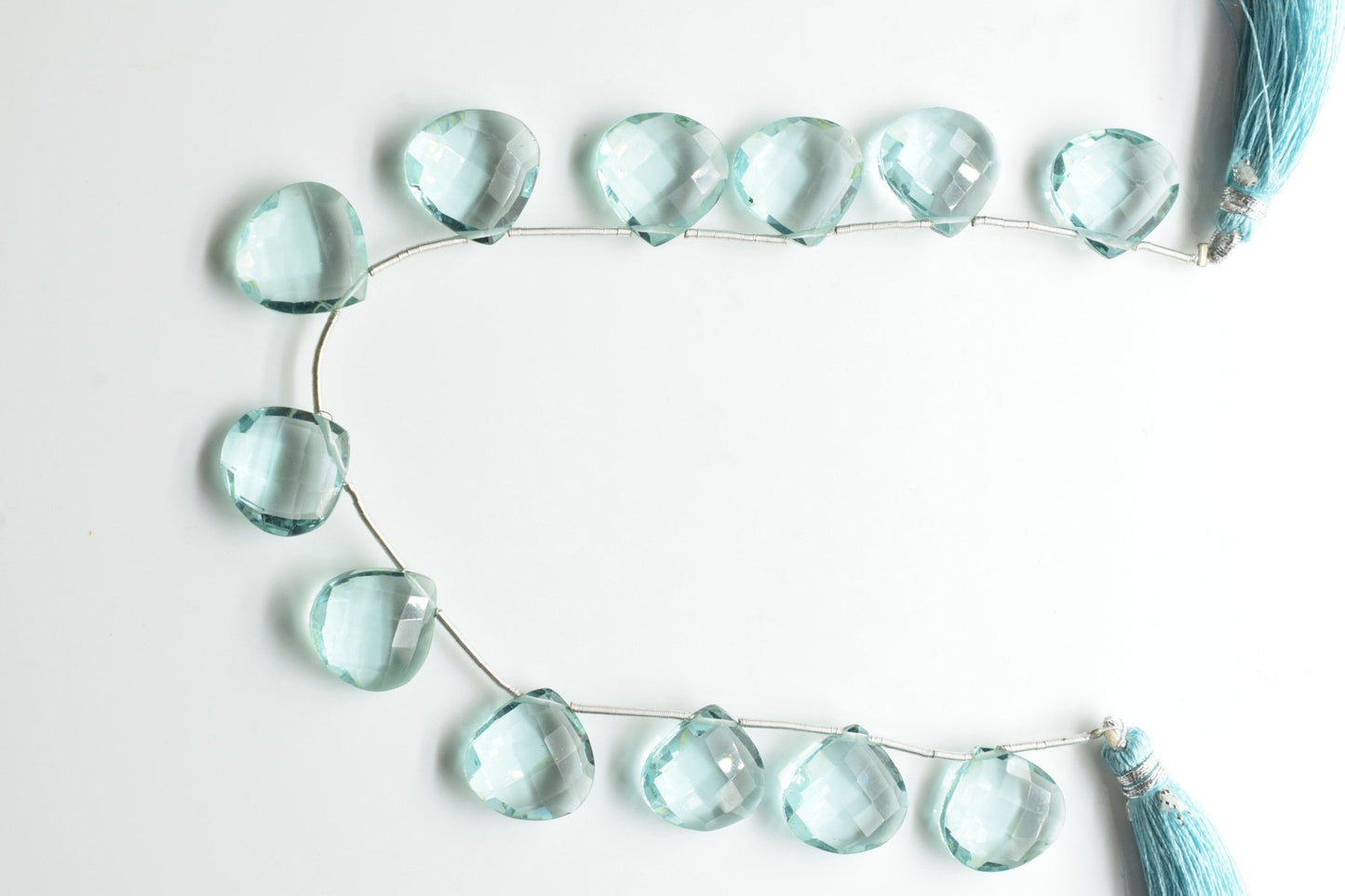 Sky Blue topaz 14mm Heart Shape Briolettes,Side drilled Briolette,Jewelry making supplies,craft supplies,Sky Blue topaz Briolette,Gemstone