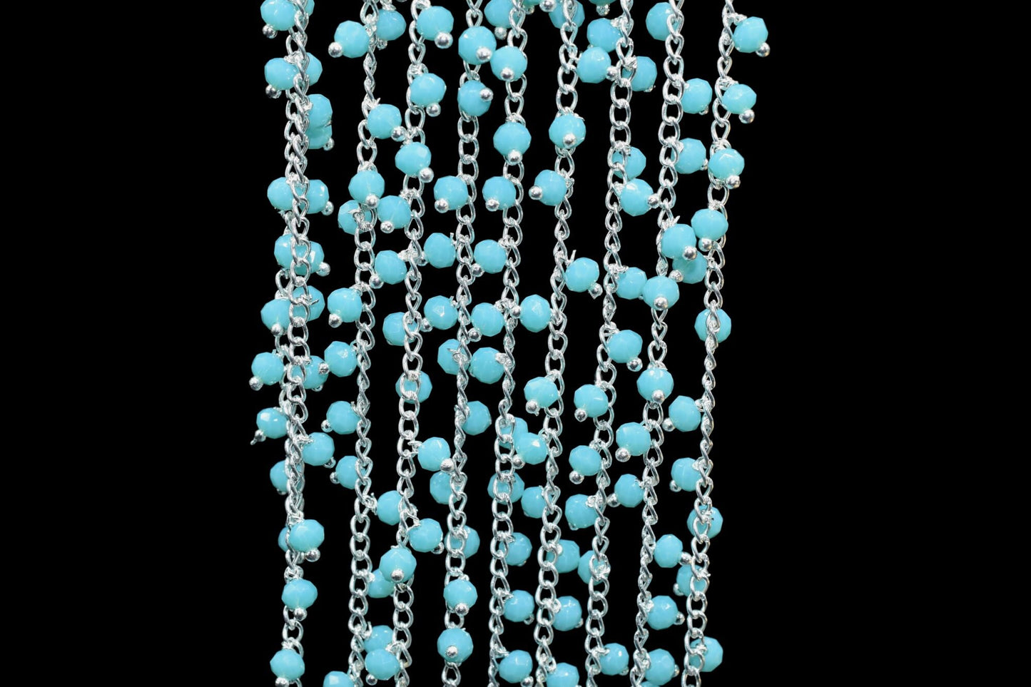 Turquoise Cluster Rosary,Turquoise Faceted Rosary Chain,Turquoise Dangling Chain,Unqiue Rosary Chain,Wire Wrapped Beads,Turquoise beadRosary