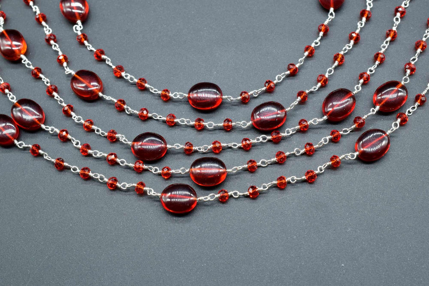 Garnet Oval Plain Smooth Beaded Rosary Chain Sold Per Foot High Quality Wholesale Price Jewelry making,Wire Wrapped Rosary Chain,Oval chains