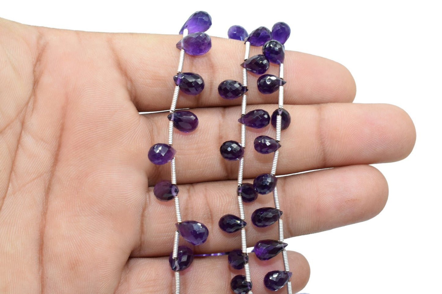 Amethyst Drop Briolettes,Amethyst Drop drilled Briolette,Amethyst briolettes strand,Amethyst Jewelry making beads,Gemstone Drop briolettes