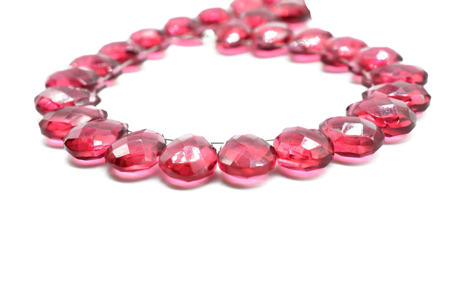 Pink Tourmaline Teardrop strand,9x13mm Pear Shape Pink Tourmaline Briolettes,Pink Tourmaline faceted pear shape bead,Pink Gemstone Briolette