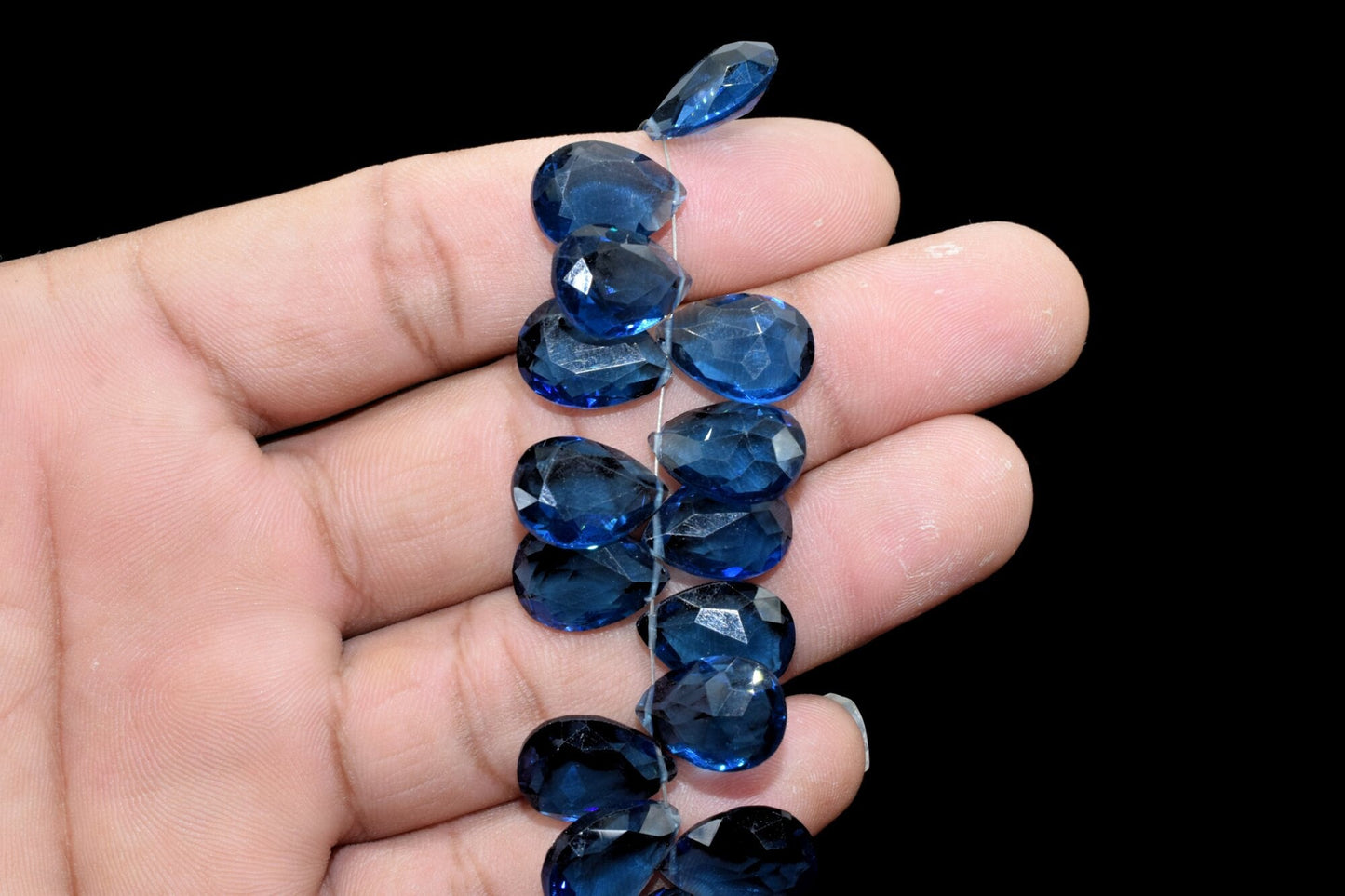 NATURAL TEAL Moss Kyanite 9x13mm Faceted Pear Shape Briolette,Kaynite Briolette pack,Superb Item at Low PriceFinest Quality Briolette,beads