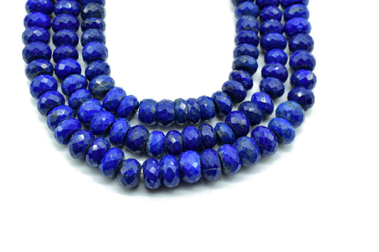 Lapis Lazuli rondelle Beads,8mm to 8.5mm faceted Beads,Dark Blue stone beads,Semi Precious Beads,Lapis Big size bead,fine quality beads,