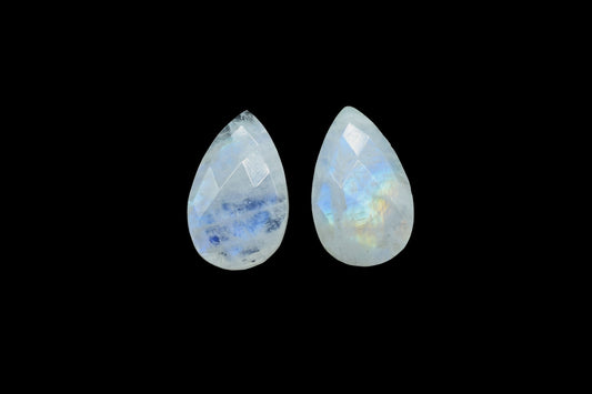 Rainbow Moonstone 12x20mm Pear shape Briolettes,Moonstone Teardrop Beads,Calibrated Faceted Beads,Moonstone Briolette,Moonstone jewelryBeads