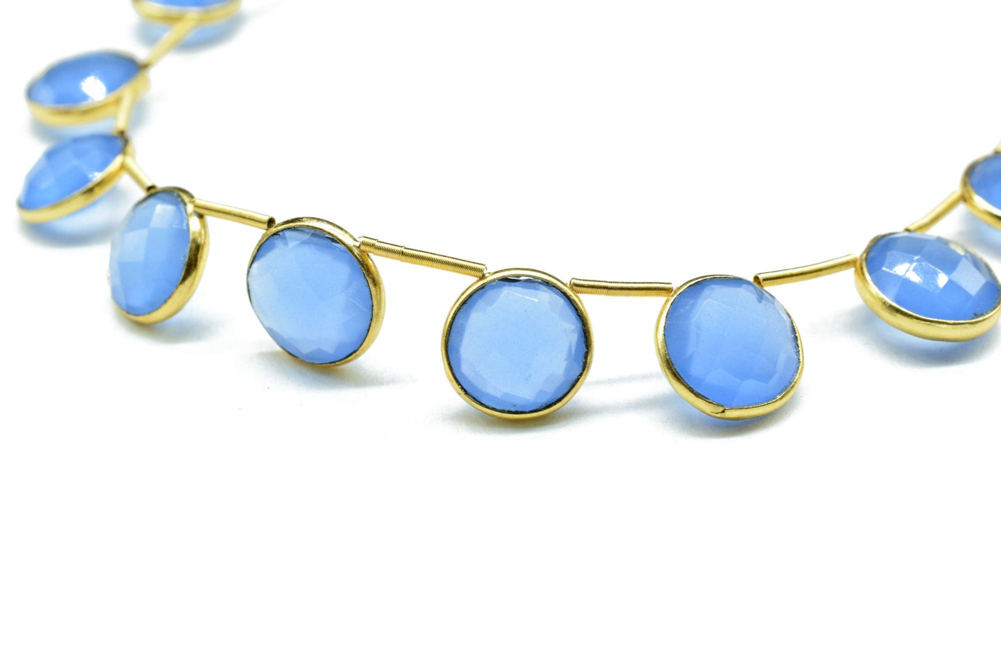 11 Pieces Blue Chalcedony 10mm Faceted Round Shape charms strand,Blue Faceted Gemstone JewelryMaking Component,charm,Brass charms,jewelry