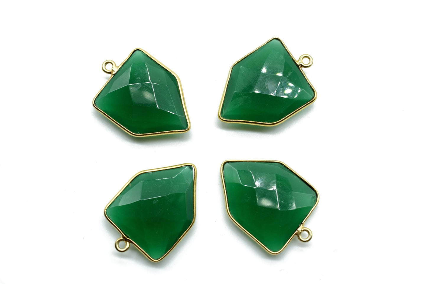 Green Onyx 17x22mm Bezel charm,Green Onyx fancy pendant,Green Onyx Gold Plated bezel,Gold Vermeil Bezel,jewelry making charms,Gold-Filled