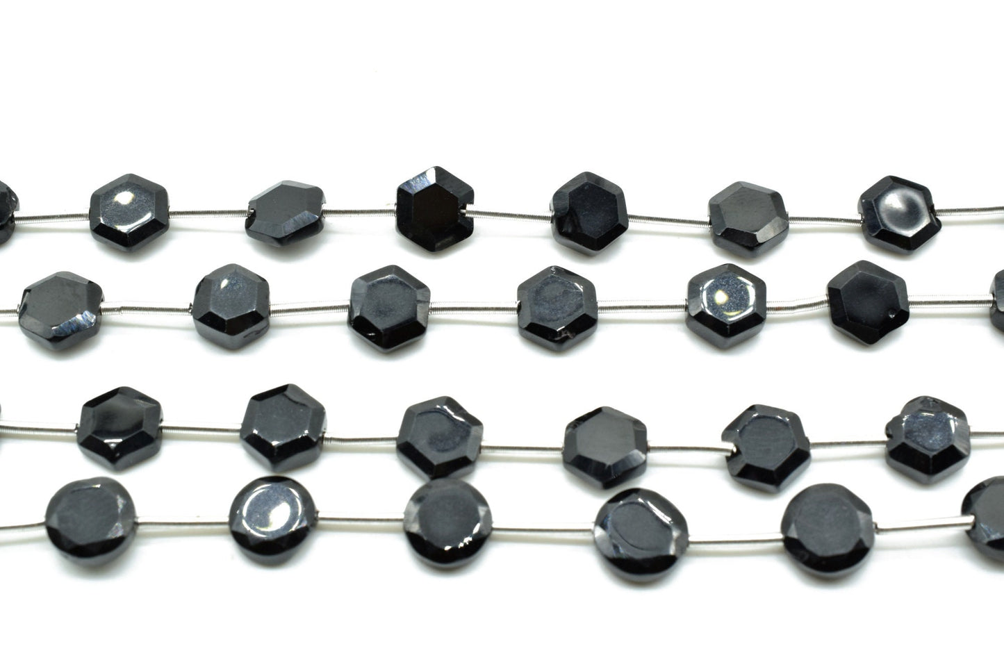 Black onyx Hexagon Shape Briolettes, Black onyx Beads,Hexagon briolettes strand, Jewelry making bead,AAA Quality 6mm Hexagon Briolette