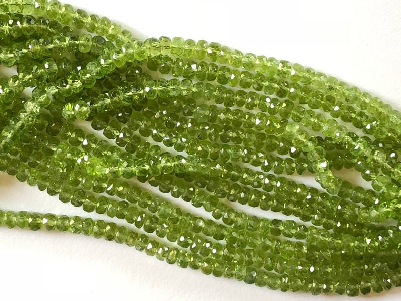 Peridot 6mm Faceted Beads,Faceted Beads,Peridot Wholesale Beads,Peridot Rondelle Beads,Semiprecious Faceted,Gemstone Beads,Peridot strands