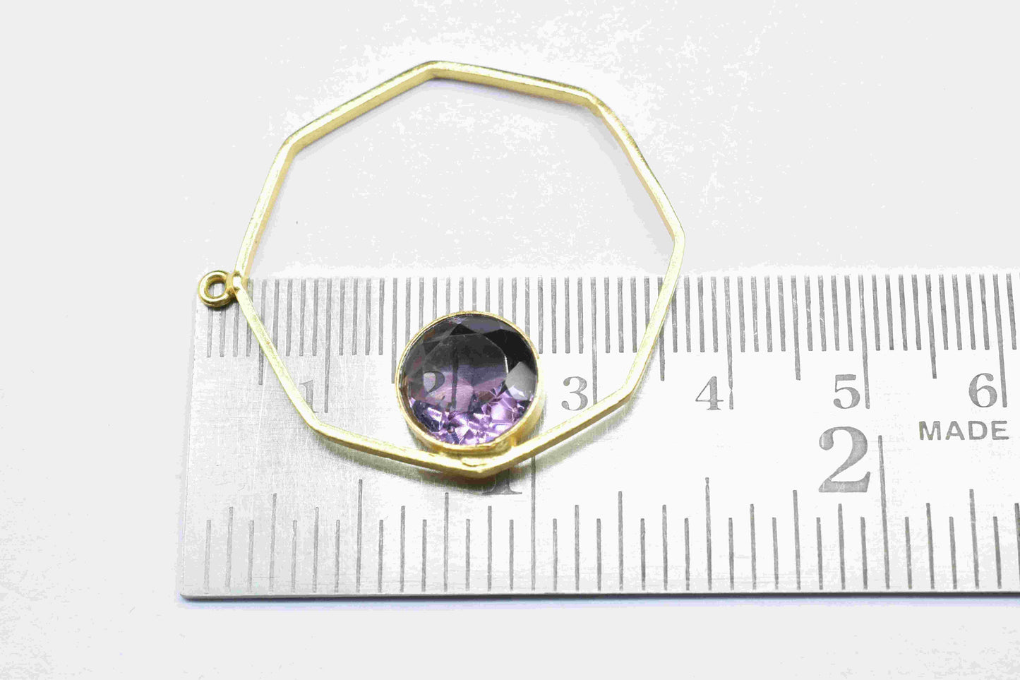 Amethyst 10mm Round Shape Pendants, Amethyst Component Jewellery, Gemstone Earrings, Finding 32mm Hexagon Shape Necklace,Component Jewellery