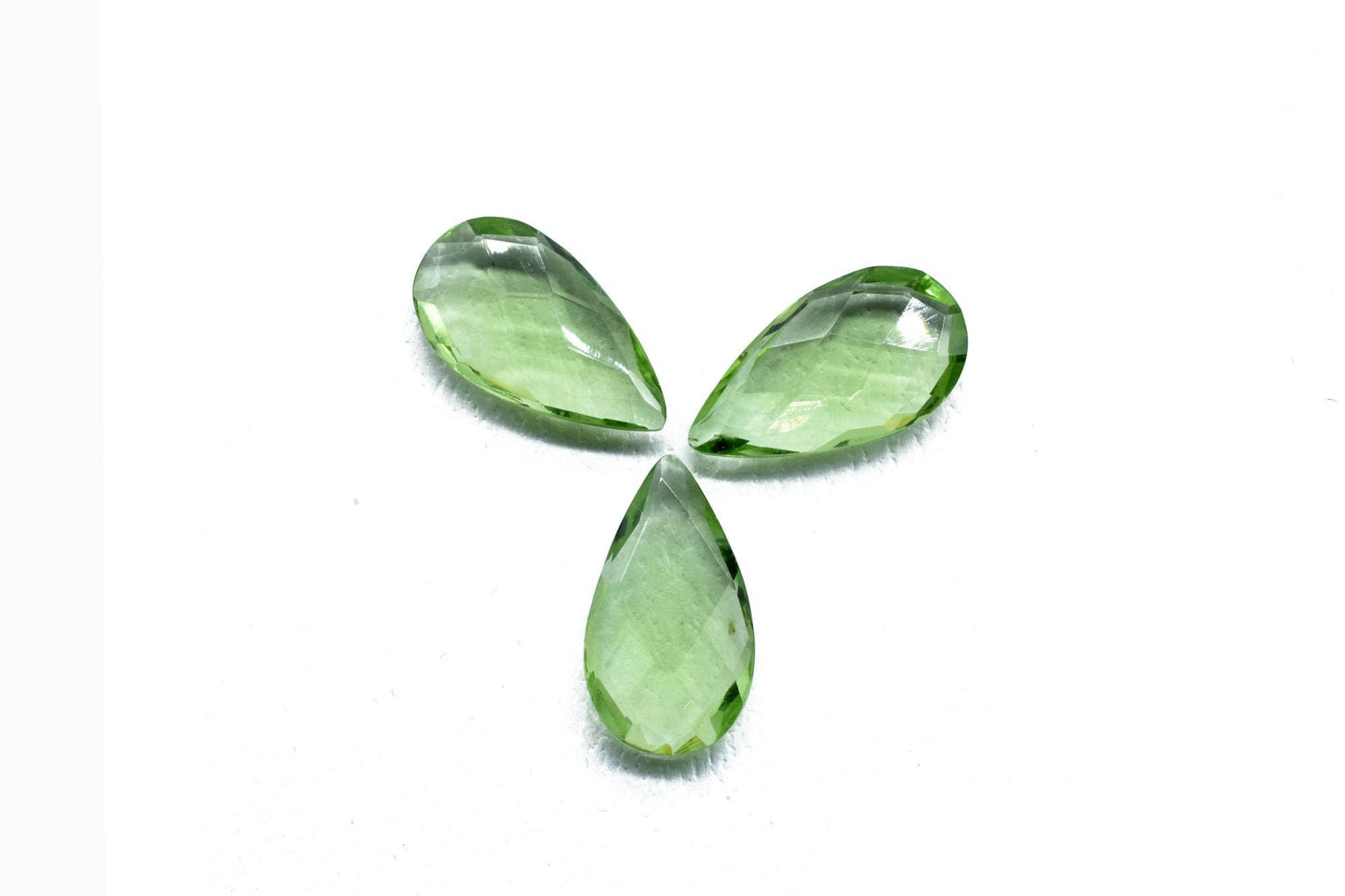 Green Amethyst Faceted Pear Shape Briolettes,10x18mm Pear Shape Beads,Green Amethyst Briolettes,Faceted Pear Beads,Amethyst Jewelry Beads