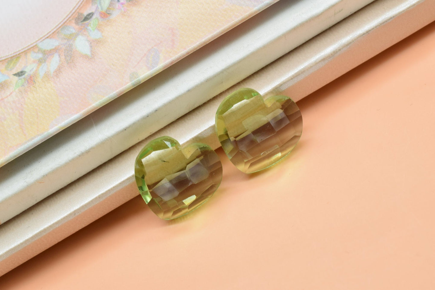 Green Amethyst 14mm Heart Shape Briolettes,carving Briolette,Jewelry making supplies,craft supplies,Amethyst Briolettes beads,loose beads