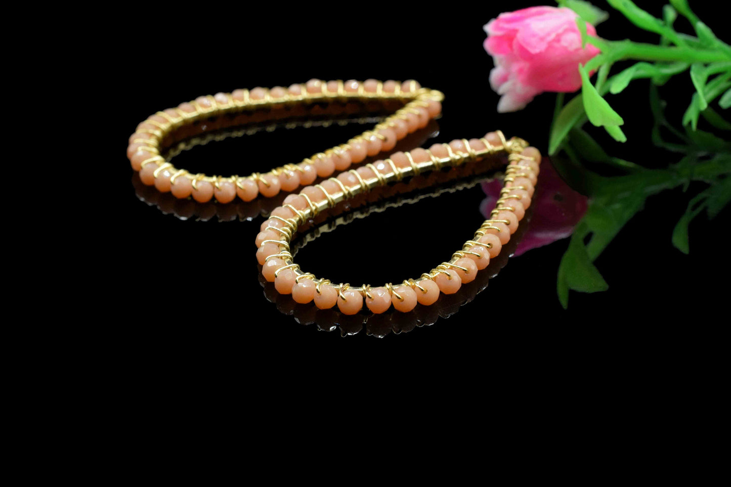 Peach Agate Gemstone Earrings Components, Handmade Earrings, Dangle Earring Components, Findings Earring Components, Connector Jewelry, Gift