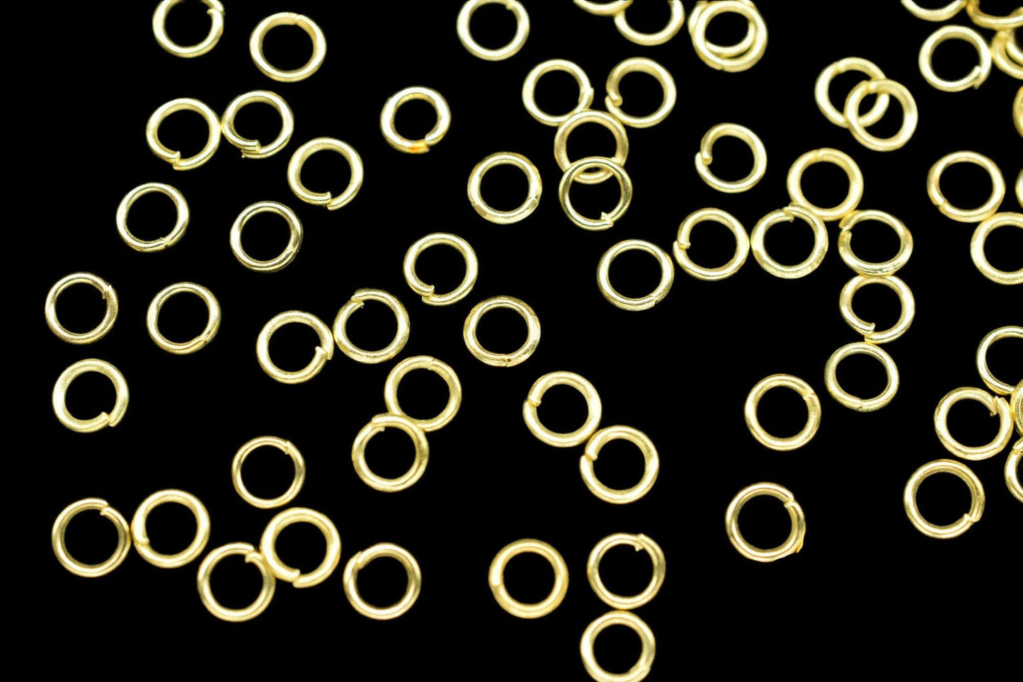 4mm Gold Plated Open Jump Rings, Snap Close Rings for Jewelry Making, Gauge Locking Jump Rings, DIY Jewelry Findings Supplies,