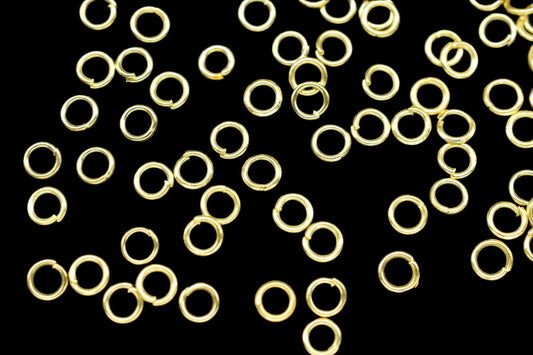 4mm Gold Plated Open Jump Rings, Snap Close Rings for Jewelry Making, Gauge Locking Jump Rings, DIY Jewelry Findings Supplies,