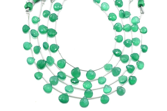 Green Onyx Heart Shape Briolettes,Green onyx spiky teardrops,Genuine Green Onyx-Faceted Pear Shape Briolette,Green Onyx 7mm Pear shape shape