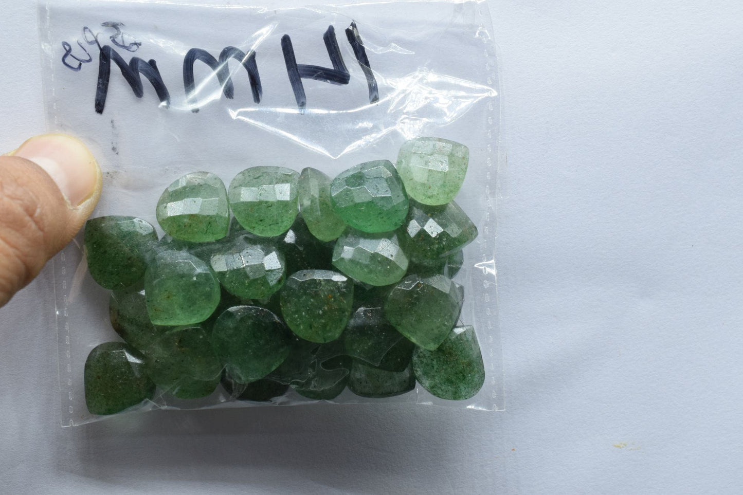 Green Strawberry 14mm Heart Shape Briolettes,Green Strawberry Faceted Briolettes Green Strawberry,Jewelry Making Bead,Green Strawberry Beads