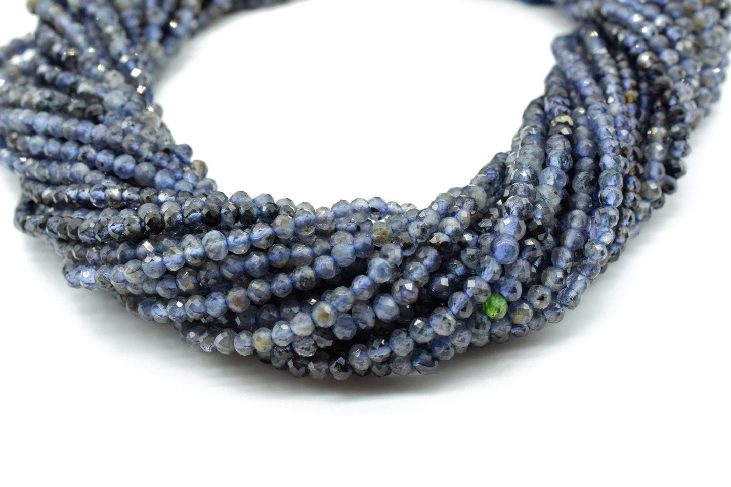 Natural Iolite Beads,3mm to 3.5mm Rondelle faceted Beads,blue color stone Beads,jewelry making supply,gemstone beads,13 inch Rondelle beads