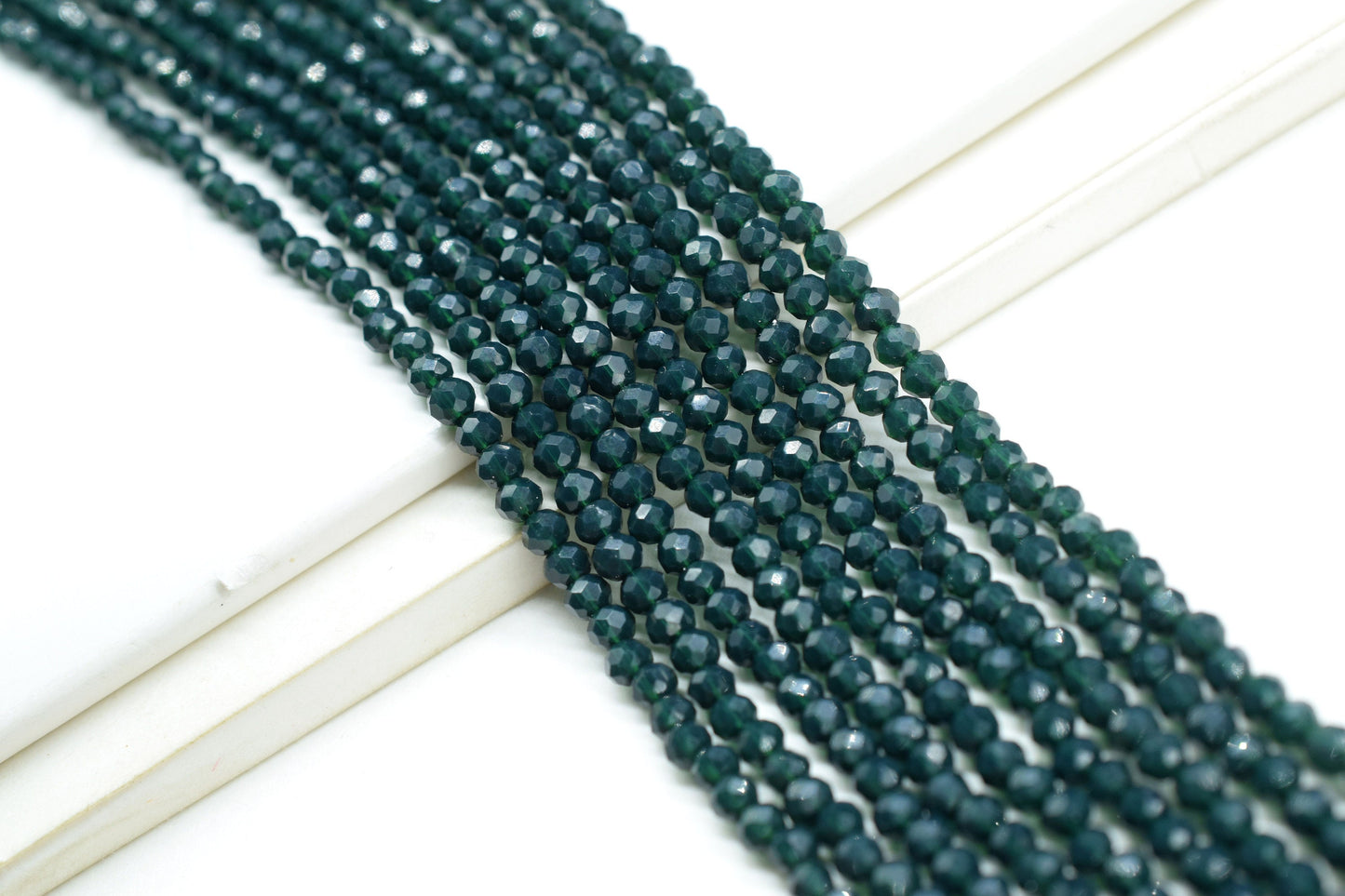 Dark Green Aget 3.50mm Faceted Beads,Green Aget Jewelry Making beads,Gemstone Wholesale Beads supplier,Green Aget Quartz Beads,Aget Beads