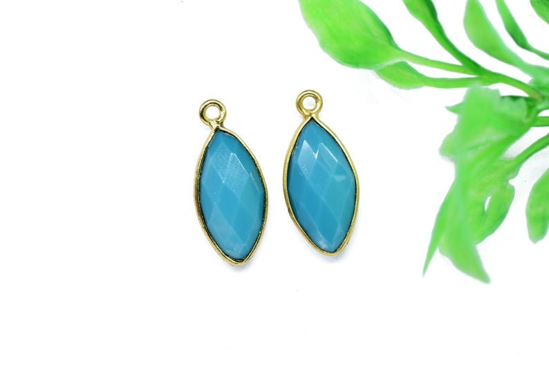 Turquoise 8x16mm marquise shape Single bail Connector,Turquoise Single Bail Bezel Link,Jewelry making supplies,Single Bail Charm Pendant,