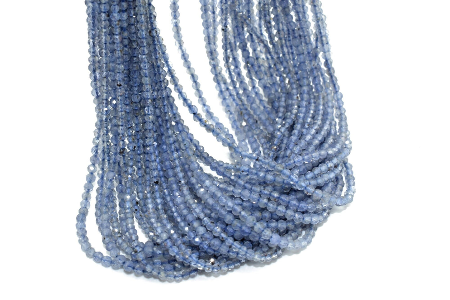 Natural Iolite Beads,Rondelle Shape Beads,micro Faceted beads,Jewelry making Supply,Bracelet Necklace Material, 2mm to 2.5mm beads strand