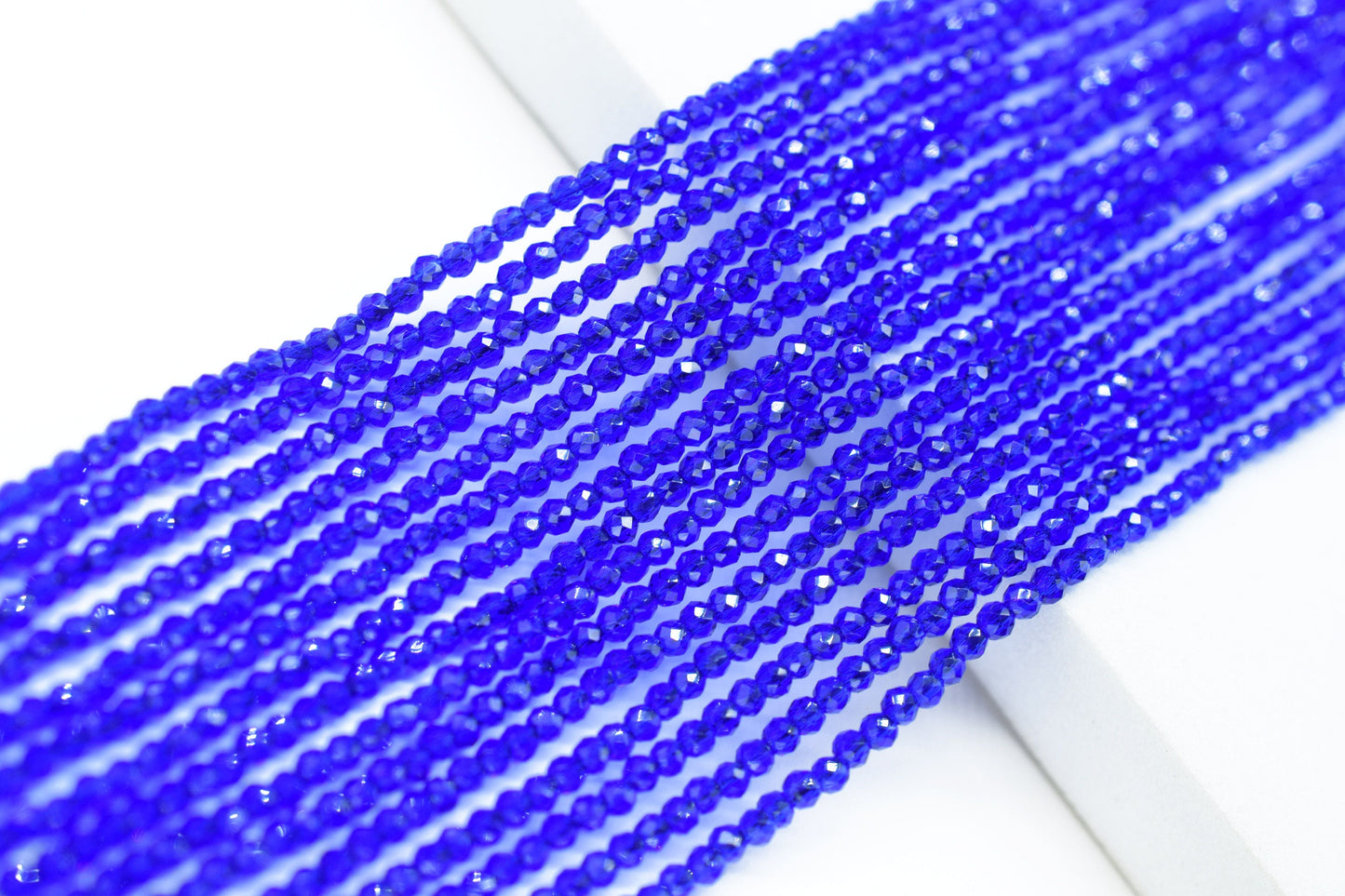 Blue Quartz Faceted Beads/Beads Strand/Jewerly Making Beads/2mm Blue Beads Strand/Loose Gemstone Beads/Rondelle Beads/Gift