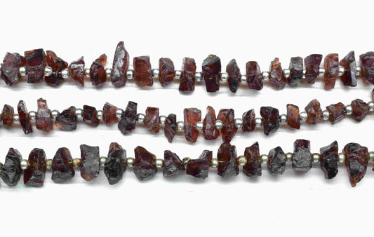 Raw Garnet 4x7mm to 5x10mm Nuggets Shape Beads Strands,Garnet Stone Bead Jewelry Making,Garnet Nugget beads,Garnet Gemstone Raw Stone Beads