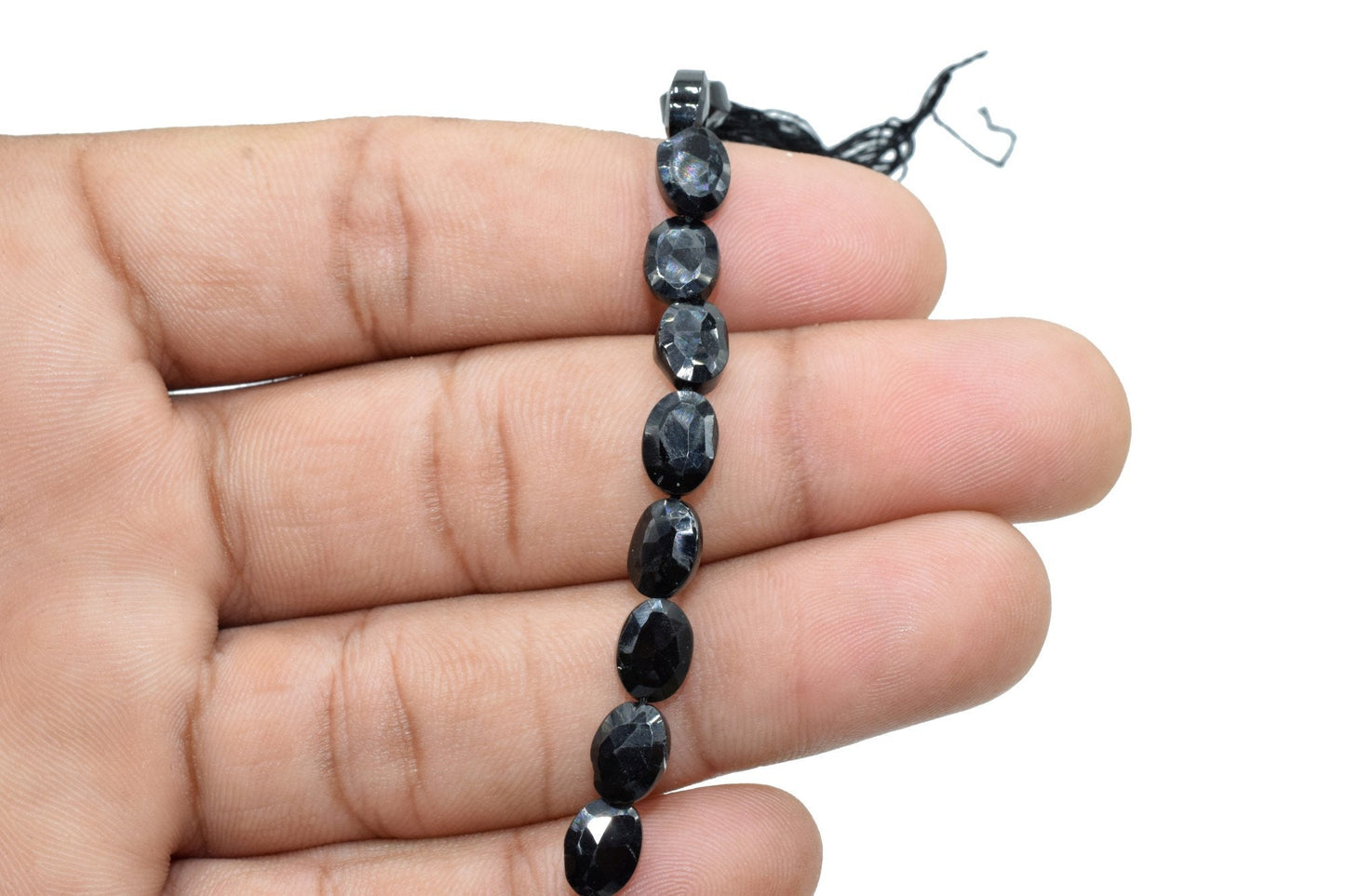 Black Onyx Faceted 6x8mm oval Beads,high quality Black Onyx faceted oval bead strand,Black onyx faceted beads,handmade oval beads,Onyx oval